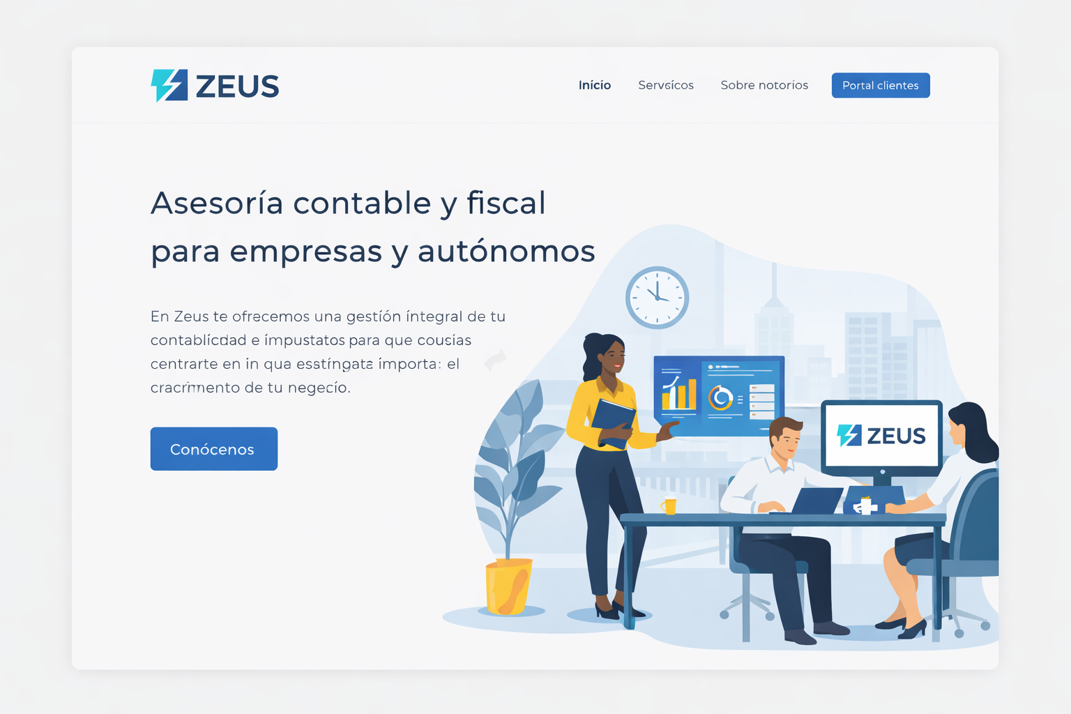 Concepto visual de Zeus Abogados dentro del ecosistema Zeus