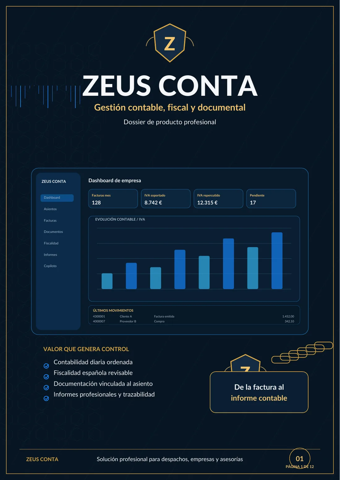 Zeus Conta, gestión contable, fiscal y documental