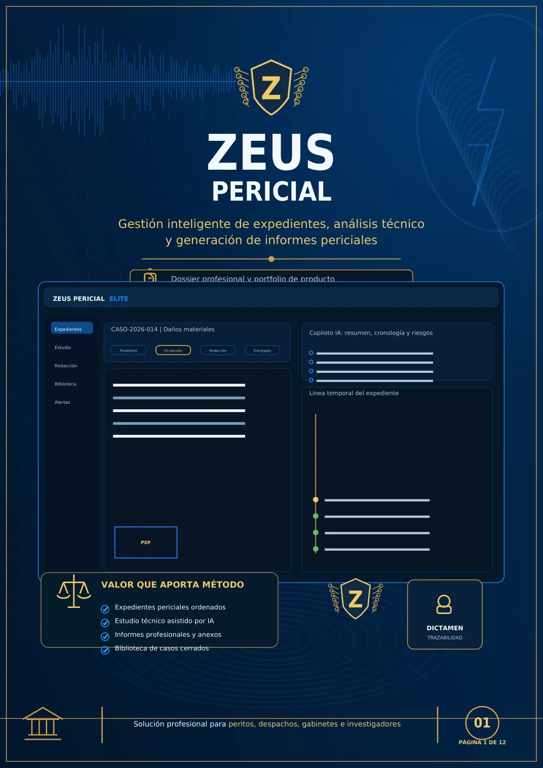 Zeus Pericial, gestión inteligente de expedientes e informes periciales